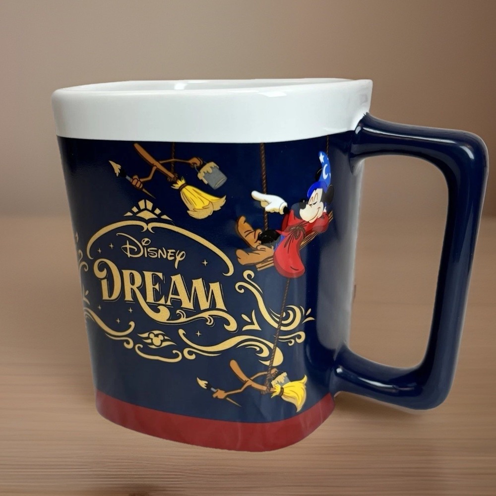 Disney Cruise‎ Line DCL Dream Sorcerer Mickey Square Mug Fantasia Collectible